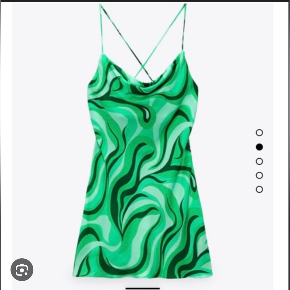 Tiktok Viral ZARA Safia Mini Dress Green